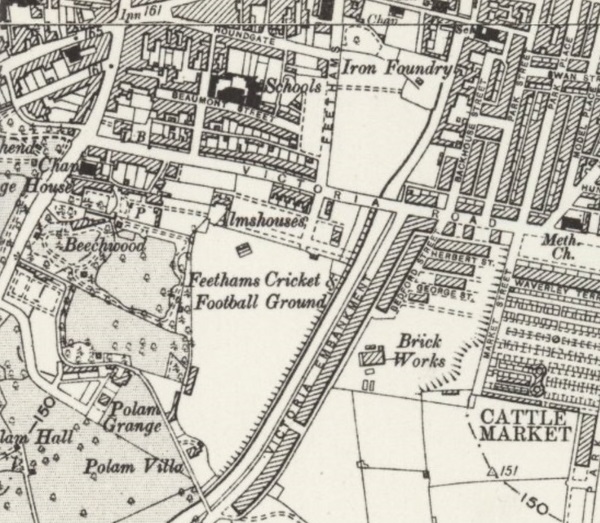 Darlington - Cricket Ground : Map credit National Library of Scotland